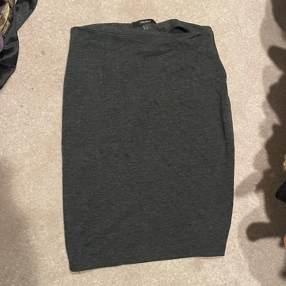 Grey bodycon skirt